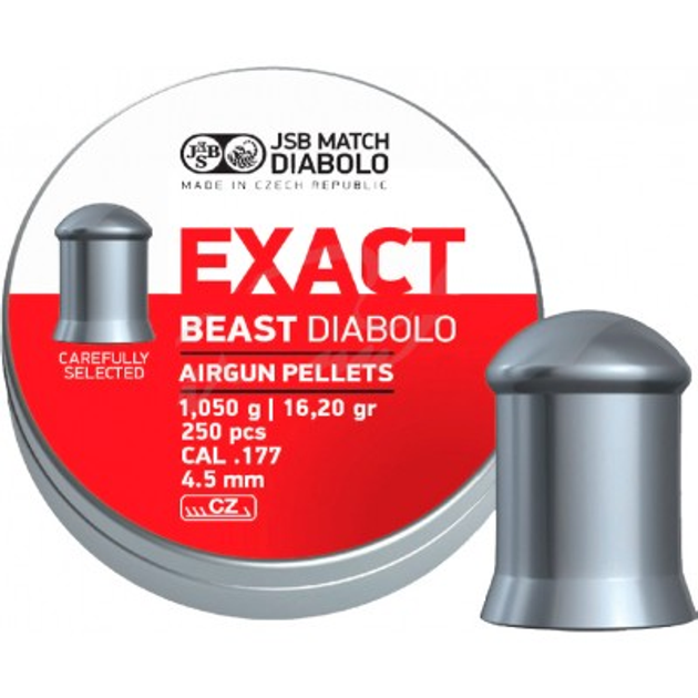 Пульки JSB Diabolo Exact Beast 4,52 мм, 1,05 г, 250 шт/уп (546279-250) - зображення 1