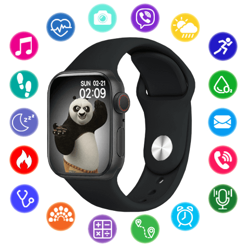 Смарт-часы Smart watch NB-PLUS, беспроводная зарядка, голосовой вызов, black - изображение 2
