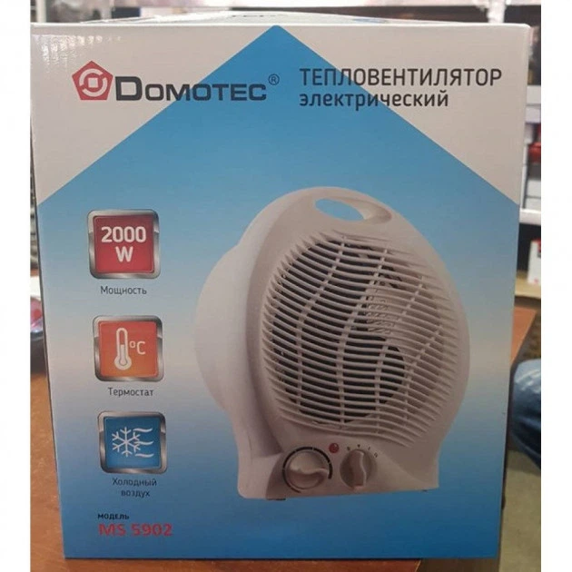 Тепловентилятор-дуйка Domotec MS-5902 мощность 2000W White - изображение 3