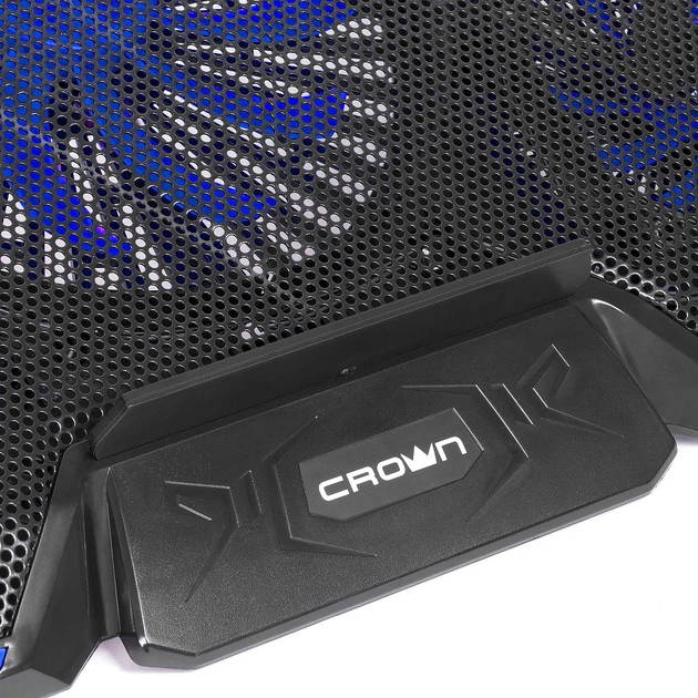Охлаждающая подставка для ноутбука Crown CMLS-K331 Black/Blue - Фото 6 Охлаждающая подставка для ноутбука Crown CMLS-K331 Black/Blue - изображение 6