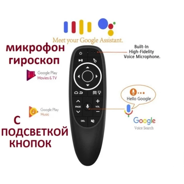 Пульт Air Mouse G10S PRO подсветка 2.4 GHz голосовое управление гироскопический - Фото 7 Пульт Air Mouse G10S PRO подсветка 2.4 GHz голосовое управление гироскопический - изображение 7