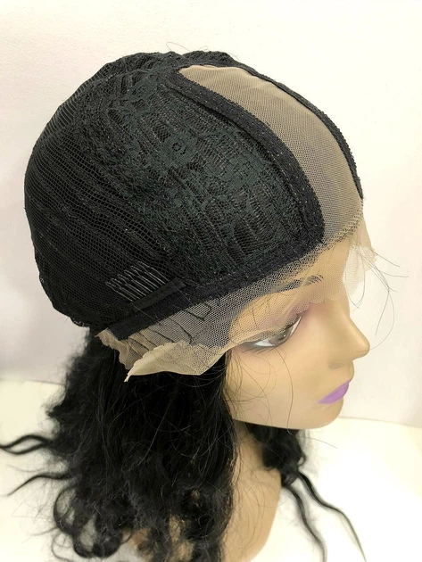Парик на сетке Lace Wig Gianna № 1B длинный черный мягкий, 80 см, термостойкое волокно - изображение 4