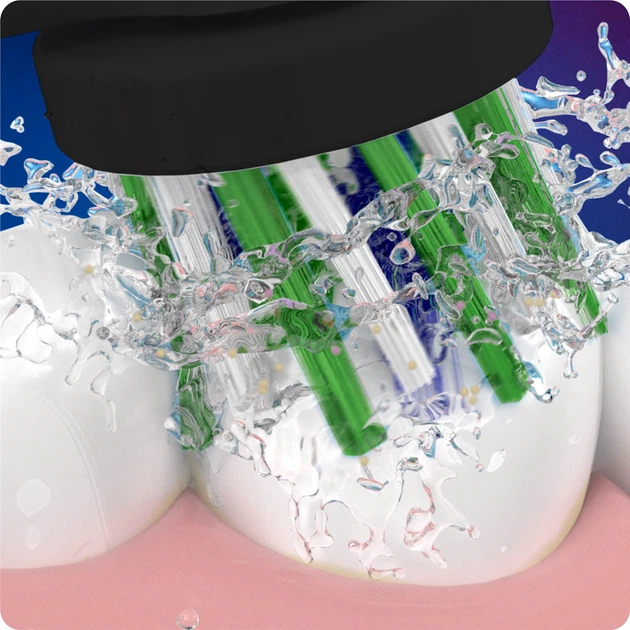 Насадки для електричної зубної щітки Oral-B Pro Cross Action Чорні, 2 шт (8006540847657) - Фото 4 Насадки для електричної зубної щітки Oral-B Pro Cross Action Чорні, 2 шт (8006540847657) - зображення 4