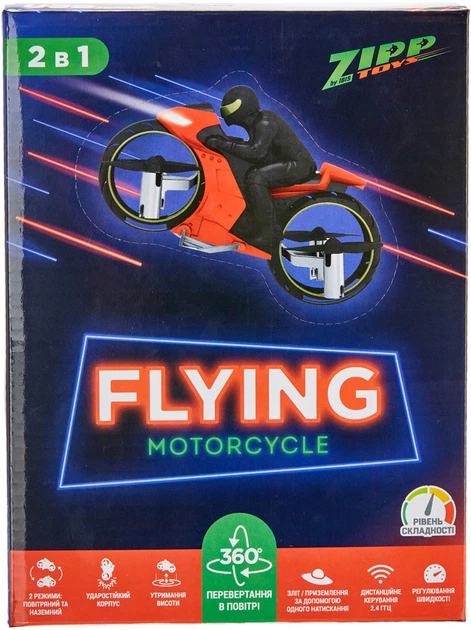 Квадрокоптер ZIPP Toys Flying Motorcycle Красный (5320038) - Фото 9 Квадрокоптер ZIPP Toys Flying Motorcycle Красный (5320038) - изображение 9