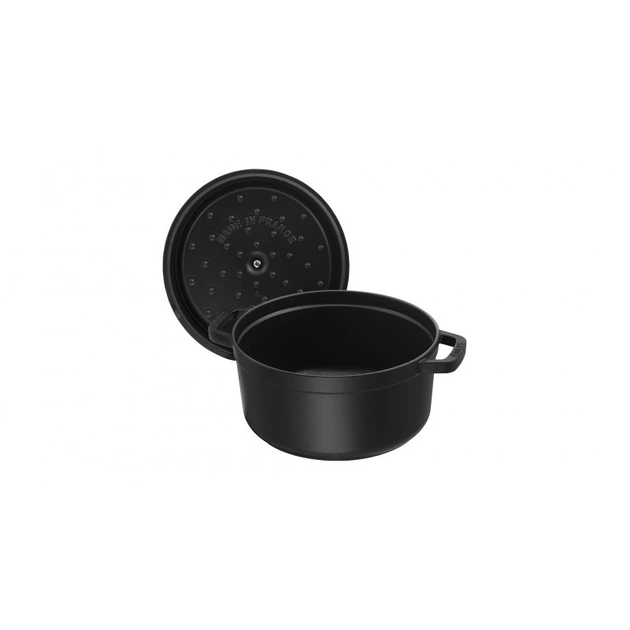 Каструля чавунна емальована Staub New Classic з кришкою 6.7 л 28 см чорна 1102825 - зображення 2
