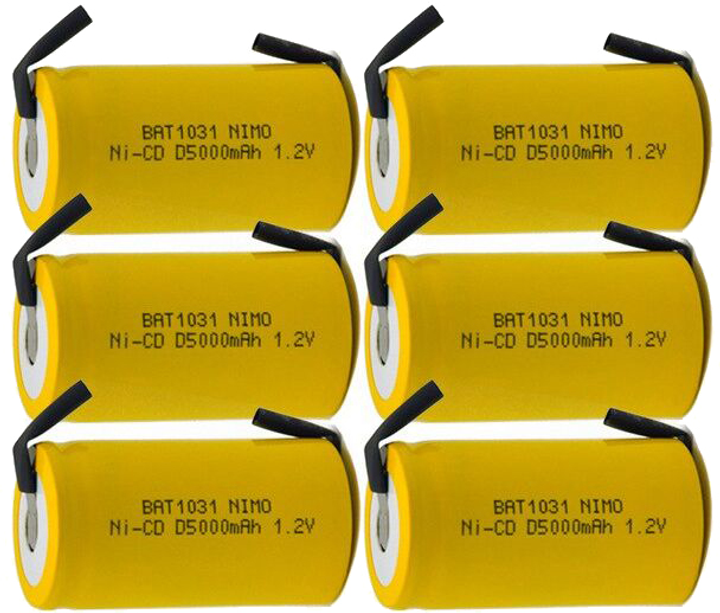 Аккумулятор PkCell 1,2V R20 D 5000 мАч, Ni-CD Rechargeable Battery 1 шт ...