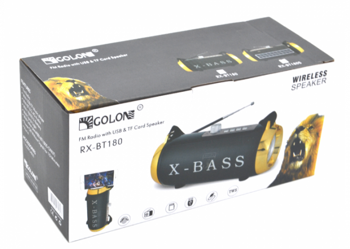 Портативна Bluetooth колонка радіо Golon RX BT 180 S з ліхтарем - зображення 4