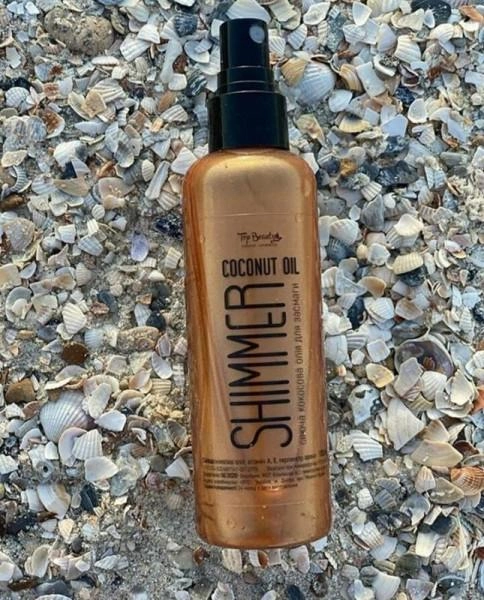 Солнцезащитное средство Кокосовое Масло для загара с шиммером Top Beauty Coconut oil Shimmer 100мл (LI222319) 