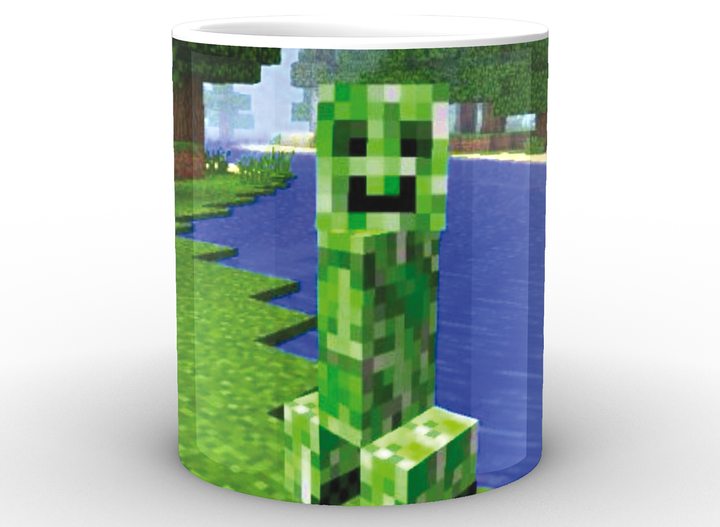 Керамічна кружка з принтом Minecraft Кріпер для кави та чаю 330 мл (0824712DEB2A) - зображення 2