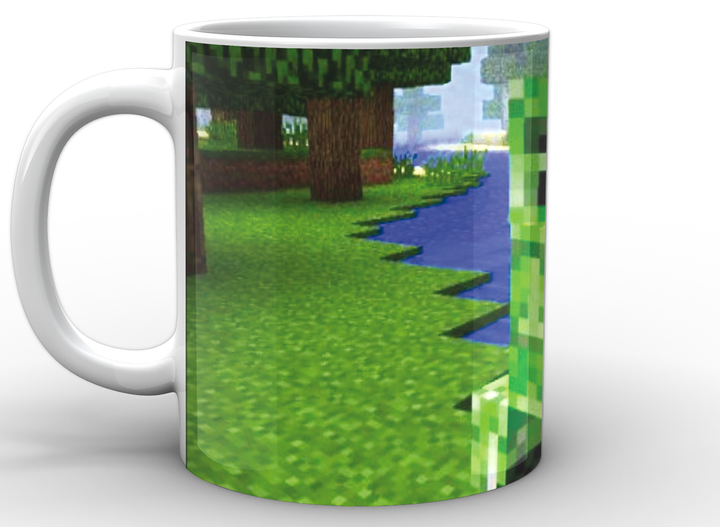 Керамічна кружка з принтом Minecraft Кріпер для кави та чаю 330 мл (0824712DEB2A) - зображення 3
