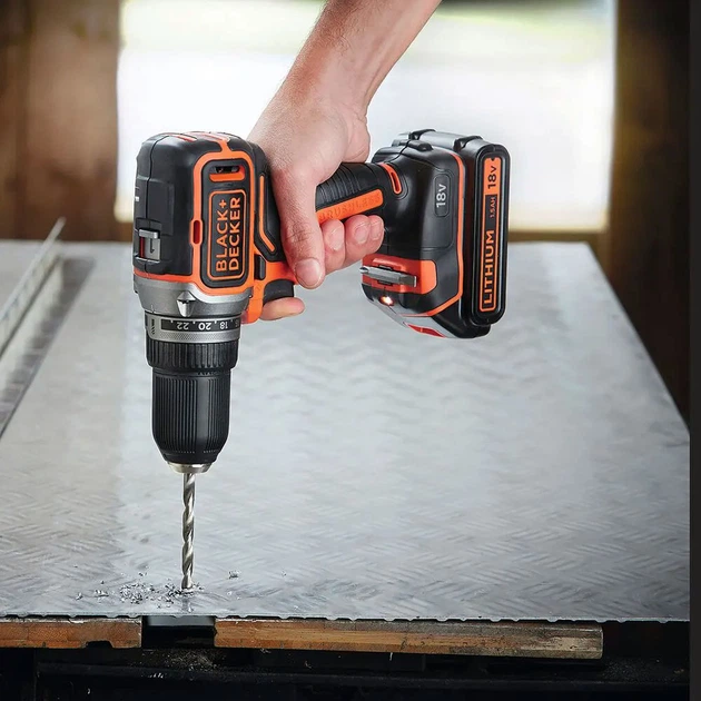 Дрель-шуруповерт аккумуляторный бесщеточный Black+Decker BL186N - изображение 5