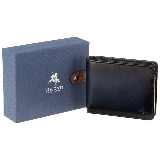 Портмоне мужское кожаное Visconti Arthur c RFID Burnish Blue (AT60 BLUE) - изображение 7