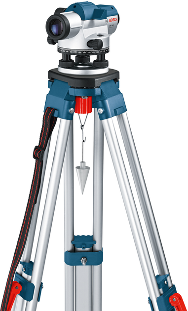 Оптичний нівелір Bosch GOL 26D + будівельний штатив BT160 + вимірювальна рейка GR500 (0601068002) - зображення 1