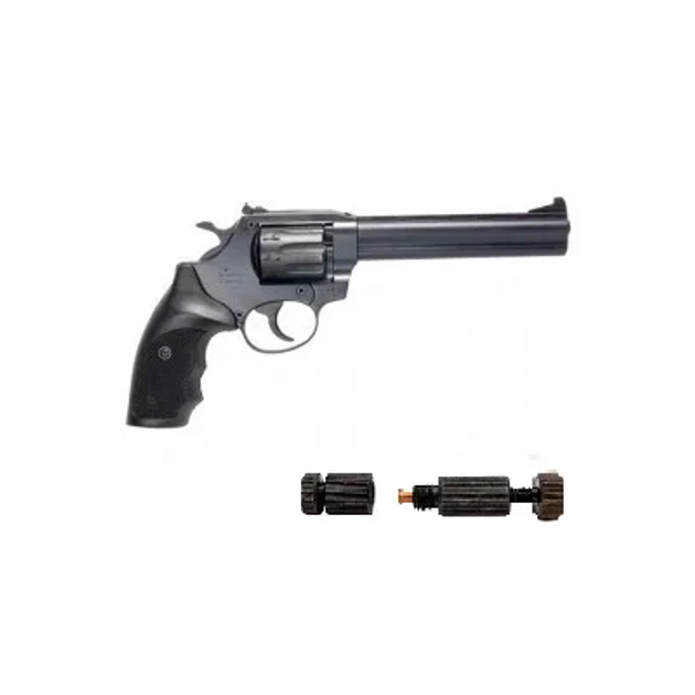 Револьвер под патрон Флобера Safari РФ-461м пластик + Обжимка для патронов - зображення 1