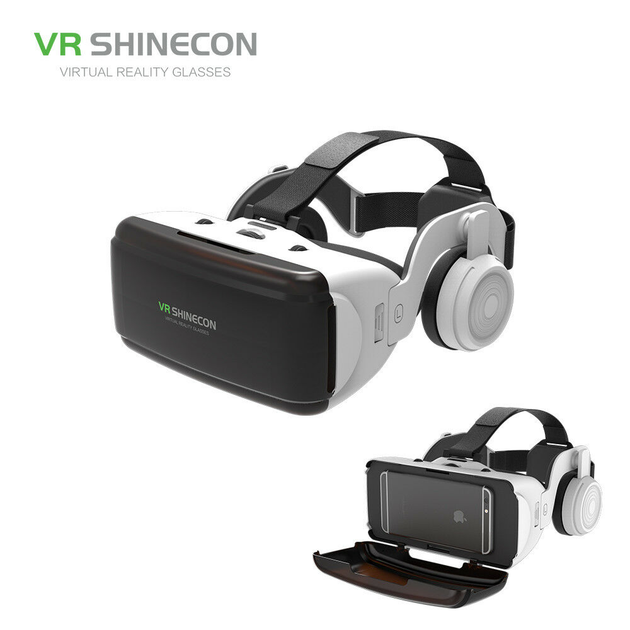 3D очки виртуальной реальности VR Shinecon + наушниками Белый SC-G06E - изображение 5