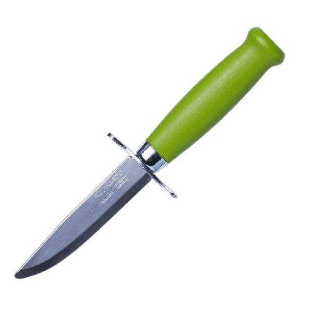 Ніж Morakniv Scout 39 Safe Green Нержавіюча сталь дерев'яна рукоять салатовий колір - изображение 1