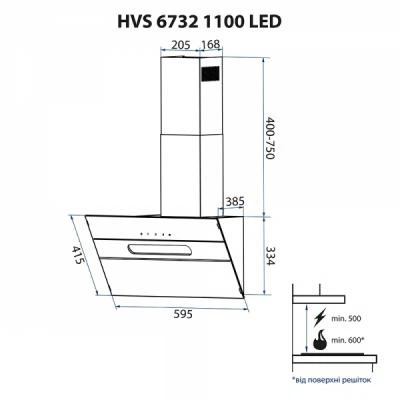 Вытяжка кухонная MINOLA HVS 6732 BL 1100 LED - изображение 12