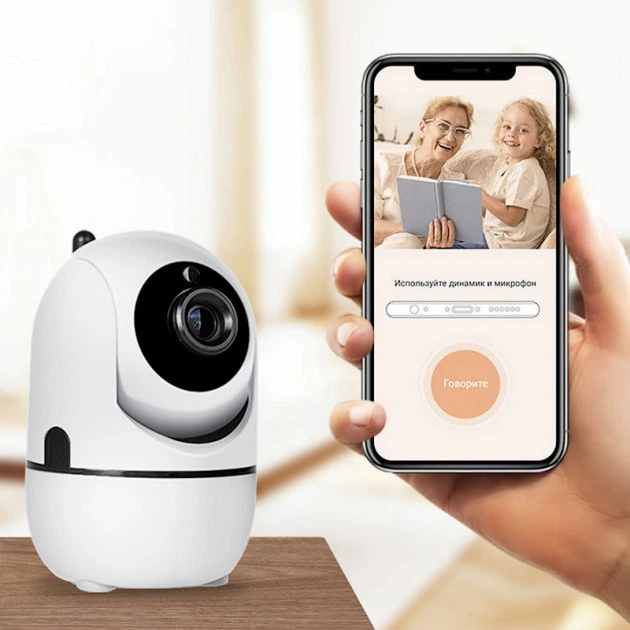 Беспроводная поворотная Smart IP-камера видеоняня Y13G 2Mp Full HD 1080p с датчиком слежения и ночным видением - изображение 2
