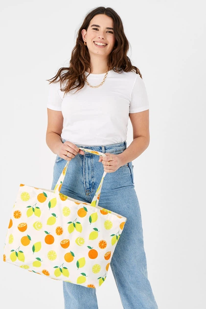 Женская белая сумка с узором LEMON PRINT CANVAS S Accessorize OS 190060 - изображение 2
