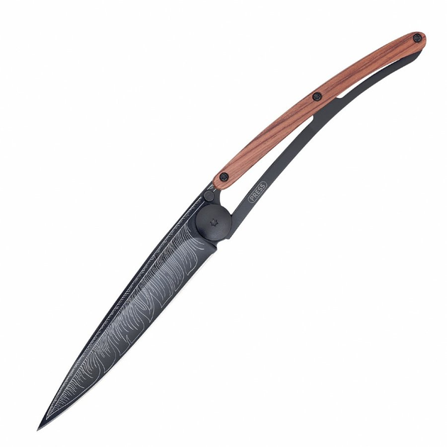 Нож Deejo Tattoo Wood Black 37g, Rosewood, Feather 1GB102 - изображение 1