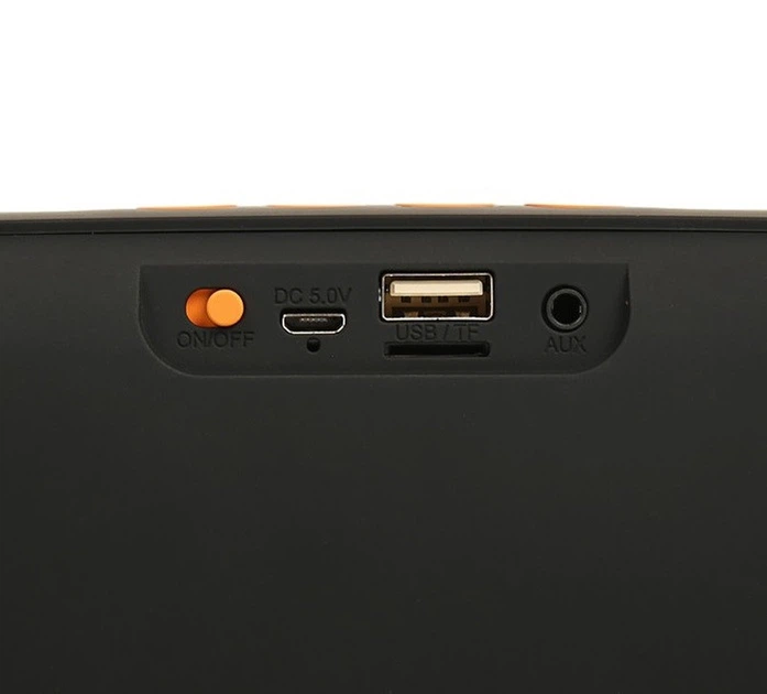 Bluetooth портативная колонка HDY-555 YCW оранжевая Aurora - изображение 5