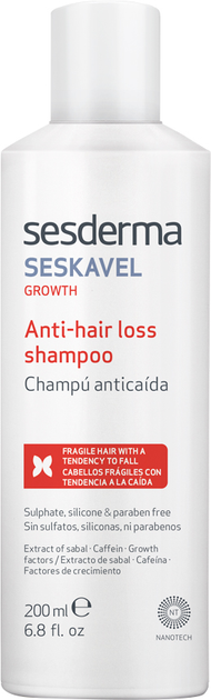 Акція на Шампунь проти випадіння волосся Sesderma Seskavel Growth Anti-hair loss 200 мл від Rozetka