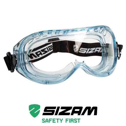 Очки защитные закрытого типа с непрямой вентиляцией 2890 Sizam Super Vision голубой 35057 - изображение 2