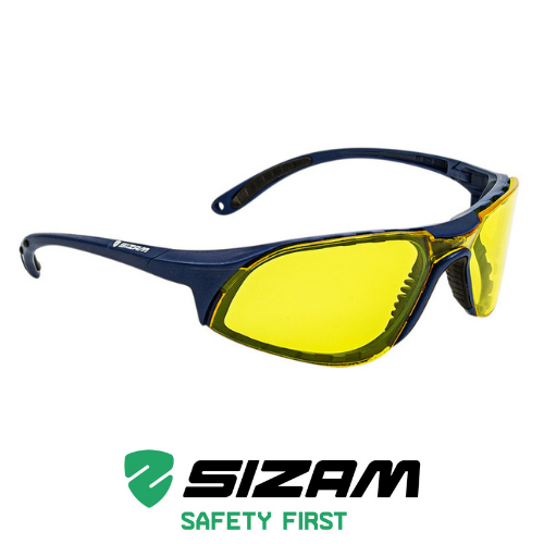 Очки защитные открытого типа c отверстиями на оправе 2811 Sizam X-Spec желтые 35068 - изображение 1