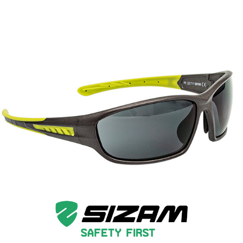Затемнені окуляри захисні відкритого типу 2842 Sizam Premium X-Spec чорні 35053 - зображення 1