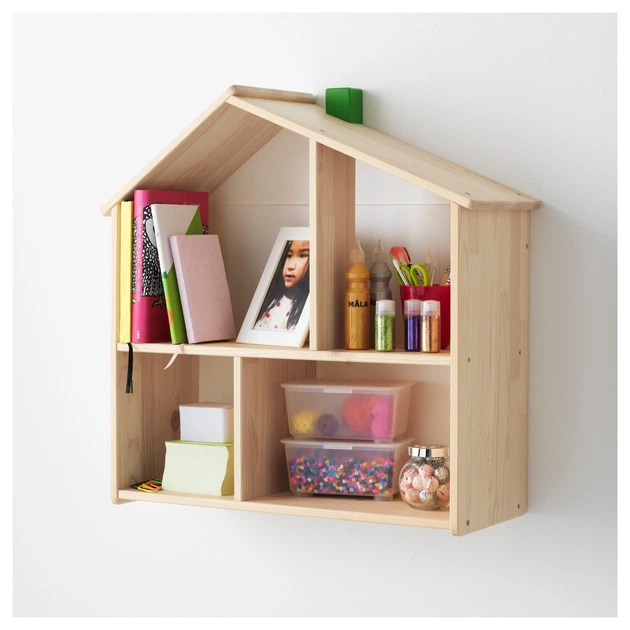 Кукольный дом IKEA ФЛИСАТ, Полка навесная, бежевый, белый, 502.907.85 - изображение 4