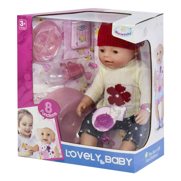 Интерактивный пупс с аксессуарами Lovely Baby 42 см Вид 6 - Фото 1 Интерактивный пупс с аксессуарами Lovely Baby 42 см Вид 6 - изображение 1