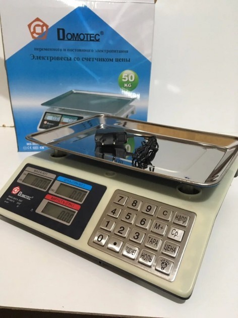 Весы Электронные Торговые до 50 кг DOMOTEC MS-982S с металлическими ...
