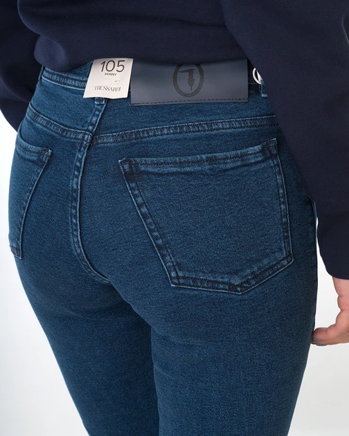 Джинси жіночі TRUSSARDI JEANS (56J00005-1T005402-C001-U290/21-22) Синій 28 - изображение 7