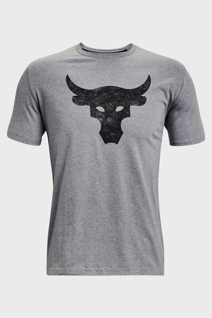 Мужская серая футболка UA Pjt Rock Brahma Bull Under Armour LG 1361733-035 - изображение 5