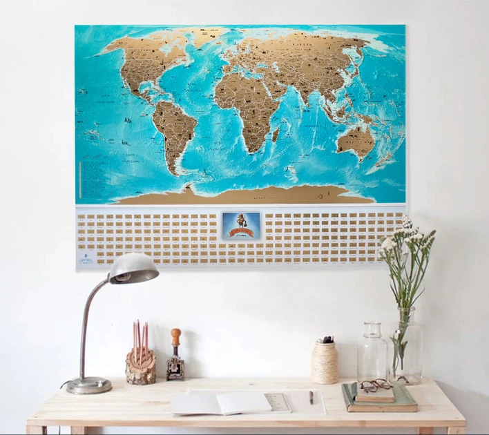 Cкретч карта мира My Map Flags English на английском, карта путешествий - изображение 5