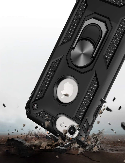 Чехол Shield для Iphone 7 / 8 бронированный Бампер с подставкой Black - изображение 8