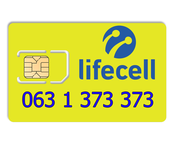 Красивий номер lifecell 063 1 373 373 - Фото 1 Красивий номер lifecell 063 1 373 373 - зображення 1