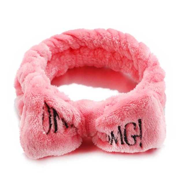 Косметична пов'язка для волосся OMG Oxa плюшева Dark Pink 2789 - Фото 2 Косметична пов'язка для волосся OMG Oxa плюшева Dark Pink 2789 - зображення 2