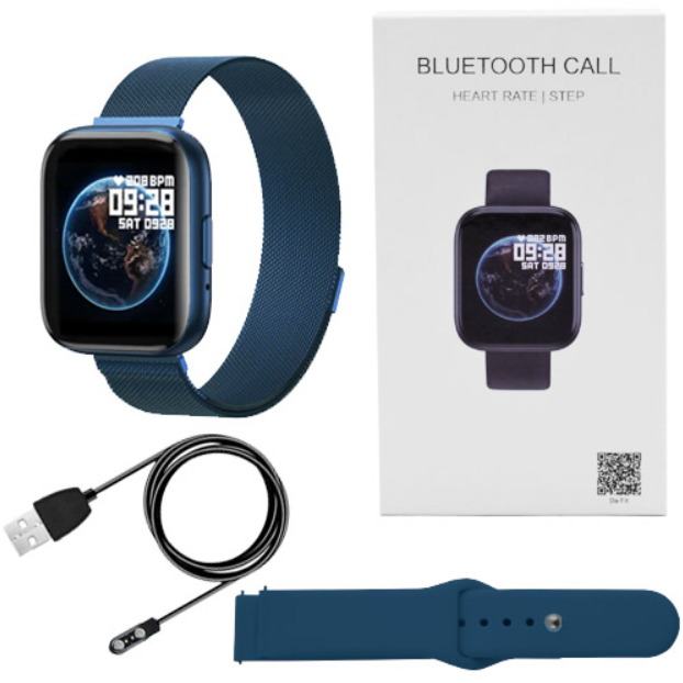 Смарт-часы Smart Watch T99S Спортивные с микрофоном, тонометром IP67, Синий - изображение 9
