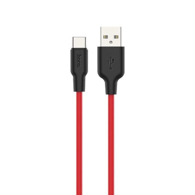 Кабель Hoco X21 Plus USB для Type-C 2m чорно-червоний - зображення 4