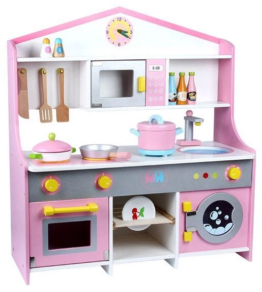 Деревянная игрушечная кухня Kitchen Set большая кухня детская с плитой и посудой MD 2259 - Фото 6 Деревянная игрушечная кухня Kitchen Set большая кухня детская с плитой и посудой MD 2259 - изображение 6