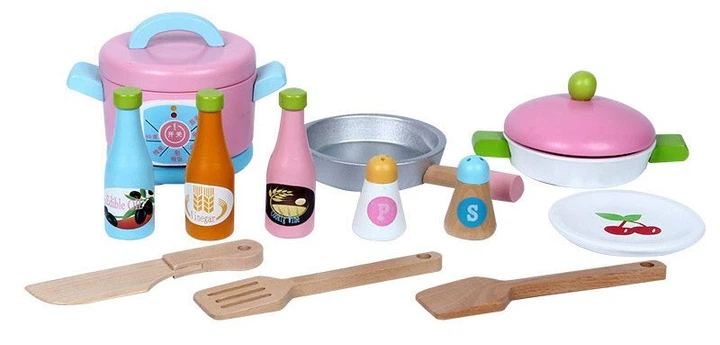 Деревянная игрушечная кухня Kitchen Set большая кухня детская с плитой и посудой MD 2259 - Фото 7 Деревянная игрушечная кухня Kitchen Set большая кухня детская с плитой и посудой MD 2259 - изображение 7