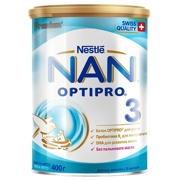 Дитяче молочко NAN 3 з 12 міс. 400 р (bc-343687) - зображення 1
