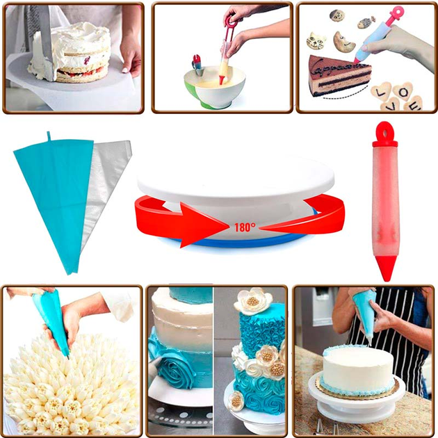 Набор для декора тортов кексов Cake Decorator, кондитерские инструменты ...