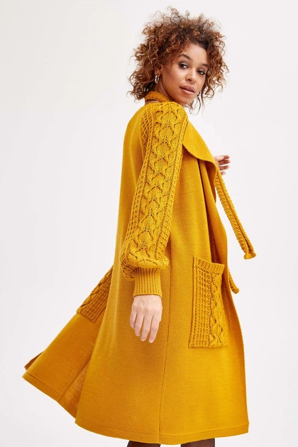Fashions • Кардиган женский вязаный Жанна Fashions 44-50 горчица (4248-гу) - зображення 2