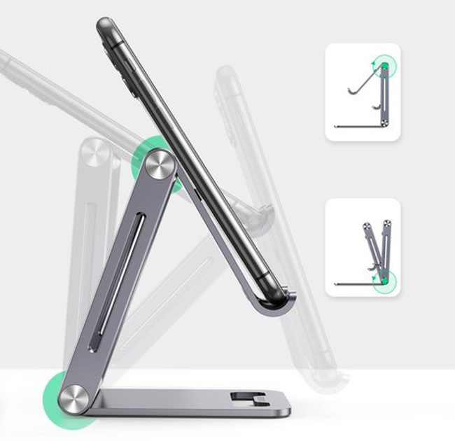 Тримач для телефона Ugreen LP263 Phone Holder with Roller Silver (UGR-80708) - зображення 4