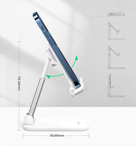 Держатель для телефона Ugreen LP373 Foldable Phone Stand White (UGR-20434) - Фото 2 Держатель для телефона Ugreen LP373 Foldable Phone Stand White (UGR-20434) - изображение 2