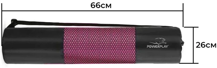 Чехол на коврик для йоги PowerPlay 4155 Черный (PP_4155_Black) - изображение 2