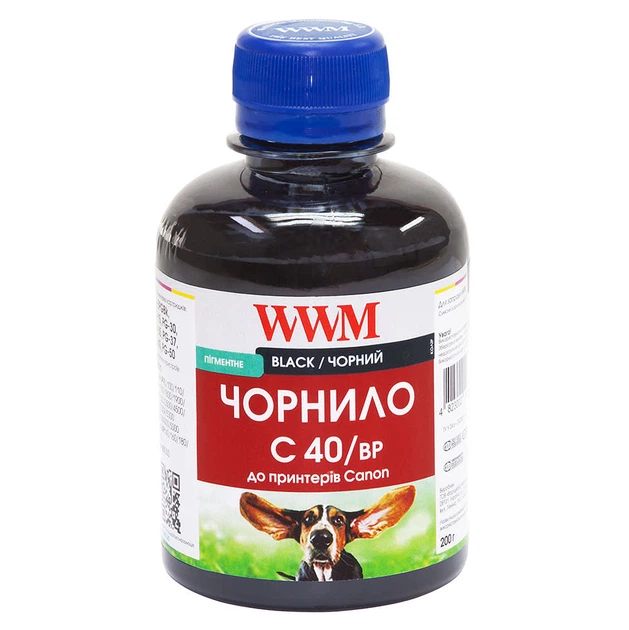 Чернила для Canon PIXMA iP90 WWM C40 Black 200г C40/BP - Фото 1 Чернила для Canon PIXMA iP90 WWM C40 Black 200г C40/BP - изображение 1