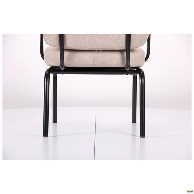 Крісло Oasis Soft 760*630*600 Сталь/Шкірзамінник, колір чорний / cowboy Light Gray AMF - зображення 4
